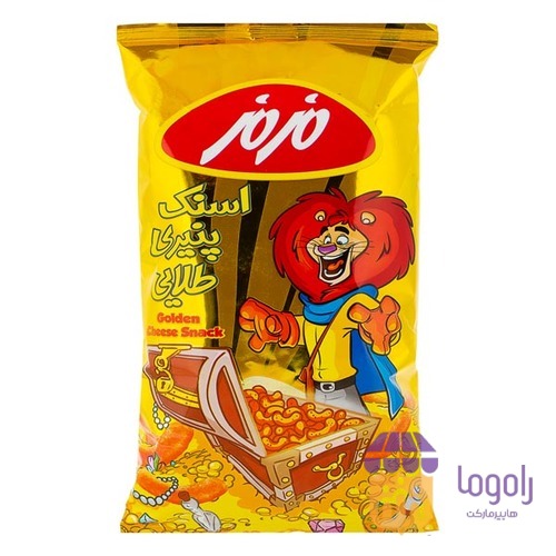 عکس  مزمز اسنک طلایی پنیری 90 گرمی