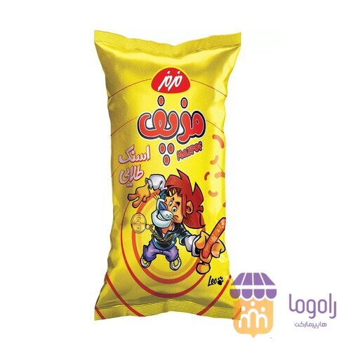 عکس  مزمز اسنک طلایی پنیری متوسط 65 گرمی
