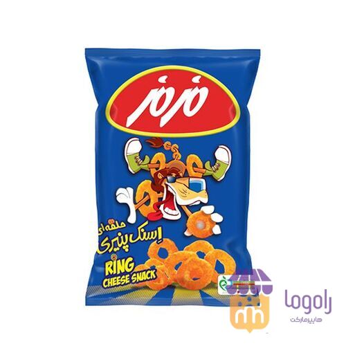 عکس  مزمز اسنک حلقه ای پنیری بزرگ 85گرمی